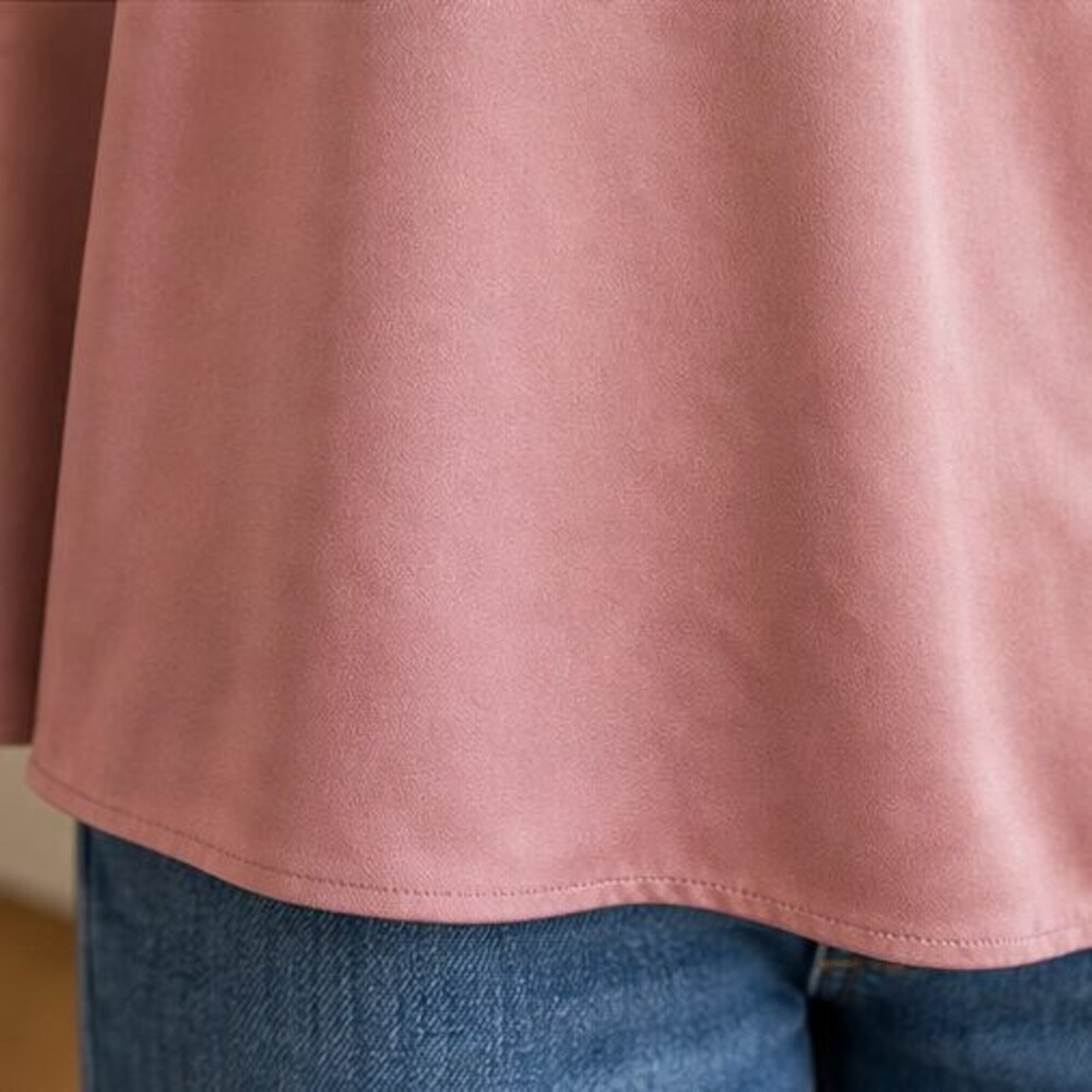 Rust Tie Neck Blouse - Picture 6 of 6